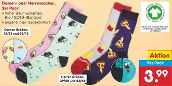 Netto Marken-Discount Damen- oder Herrensocken, 2er Pack Angebot