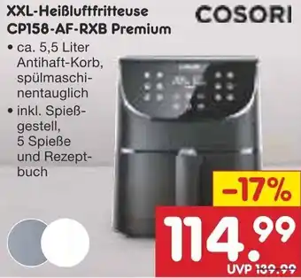 Netto Marken-Discount COSORI XXL-Heißluftfritteuse CP158-AF-RXB Premium Angebot