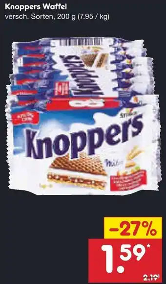 Netto Marken-Discount Knoppers Waffel 200 g Angebot