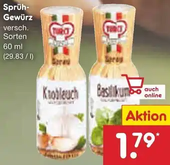 Netto Marken-Discount Sprüh Gewürz 60 ml Angebot