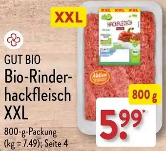 Aldi Nord GUT BIO Bio-Rinderhackfleisch XXL 800-g-Packung Angebot