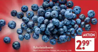 Aldi Nord Kulturheidelbeeren 500 g Schale Angebot