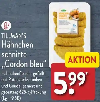 Aldi Nord TILLMAN'S Hähnchenschnitte ,,Cordon bleu" 625-g-Packung Angebot