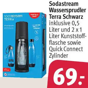 Rossmann Sodastream Wassersprudler Terra Schwarz Angebot