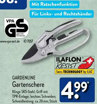 Aldi Nord GARDENLINE Gartenschere Angebot