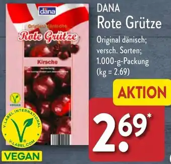 Aldi Nord DANA Rote Grütze 1000 g Packung Angebot