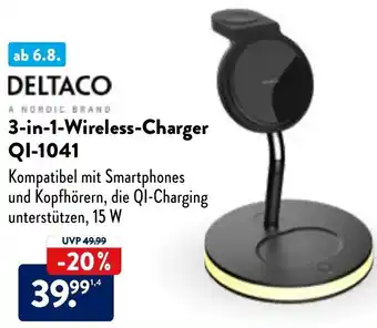 Aldi Nord DELTACO 3-in-1-Wireless-Charger QI-1041 Angebot