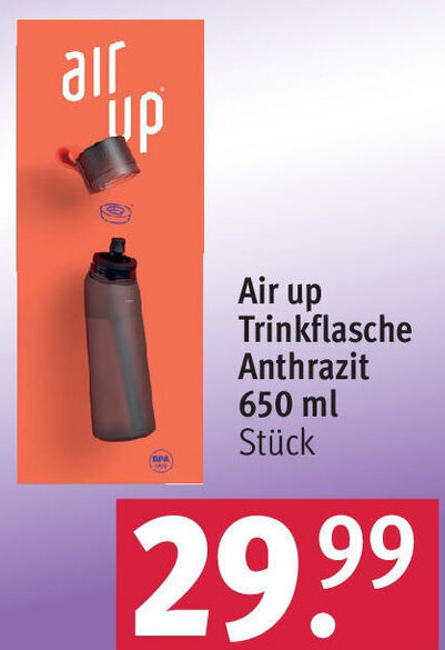 Air up Trinkflasche Anthrazit 650 ml Stück Angebot bei Rossmann