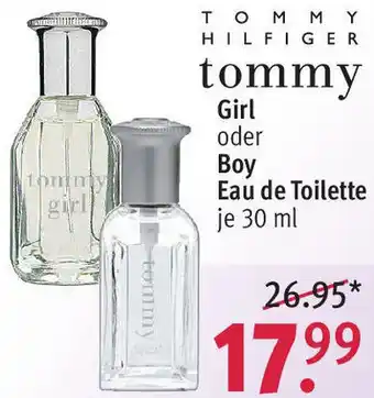 Rossmann TOMMY HILFIGER tommy Girl oder Boy Eau de Toilette 30 ml Angebot