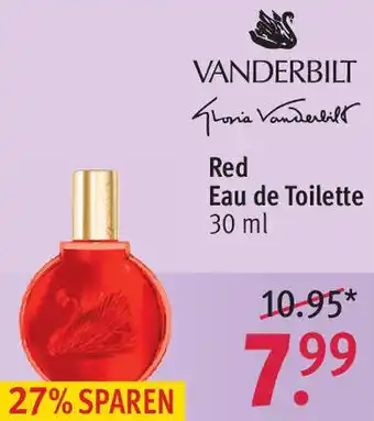 Rossmann Vanderbilt Red Eau de Toilette 30 ml Angebot