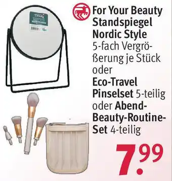 Rossmann For Your Beauty Standspiegel Nordic Style oder Eco-Travel Pinselset 5-teilig oder Abend-Beauty-Routine-Set 4-teilig Angebot