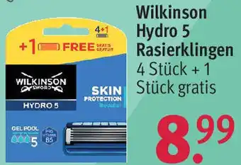 Rossmann Wilkinson Hydro 5 Rasierklingen Angebot