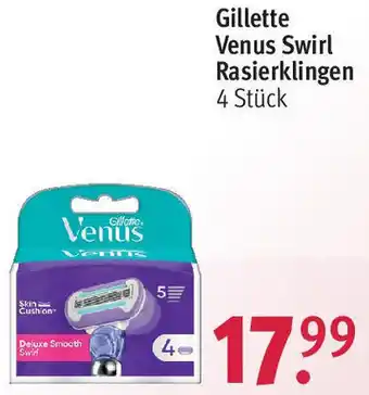 Rossmann Gillette Venus Swirl Rasierklingen 4 Stück Angebot