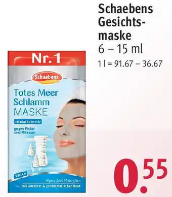 Rossmann Schaebens Gesichtsmaske 6 - 15 ml Angebot