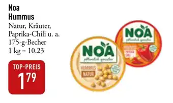 Galeria Markthalle Noa Hummus Natur, Kräuter, Paprika-Chili u. a. 175-g-Becher Angebot