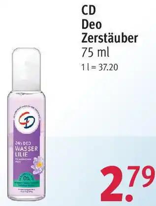 Rossmann CD Deo Zerstäuber 75 ml Angebot