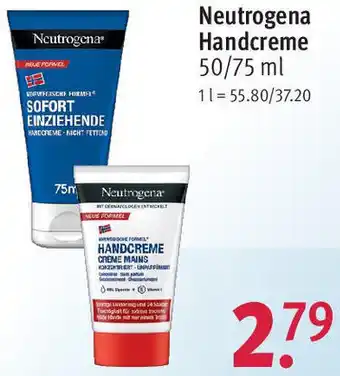 Rossmann Neutrogena Handcreme 50/75 ml Angebot