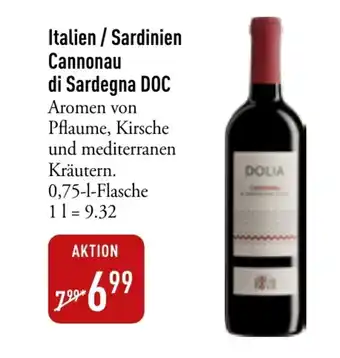 Galeria Markthalle Cannonau di Sardegna DOC 750ml Angebot