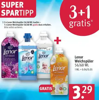 Rossmann Lenor Weichspüler 56/68 WL Angebot