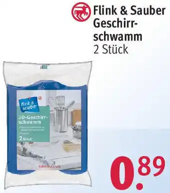 Rossmann Flink & Sauber Geschirrschwamm 2 Stück Angebot