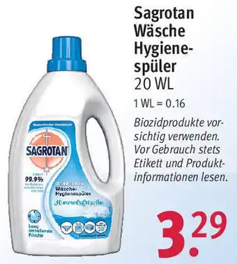 Rossmann Sagrotan Wäsche Hygienespüler 20 WL Angebot