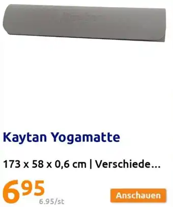 Action Kaytan Yogamatte 173 x 58 x 0,6 cm Angebot