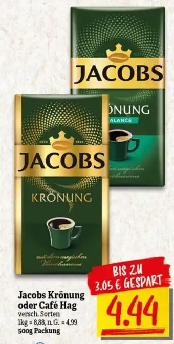 NP Discount Jacobs Krönung oder Café Hag 500g Angebot