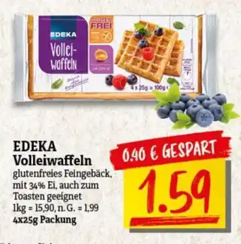 NP Discount EDEKA Volleiwaffeln 4x25g Packung Angebot