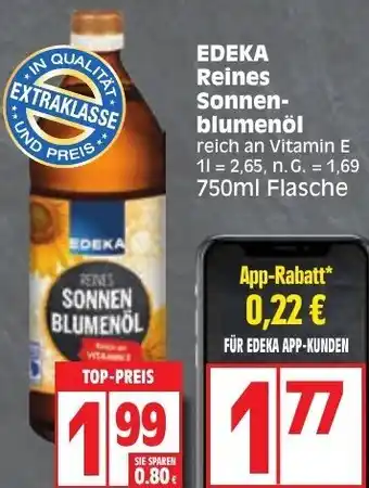 Edeka EDEKA Reines Sonnenblumenöl 750ml Flasche Angebot