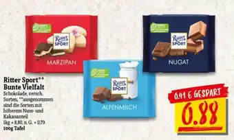 NP Discount Ritter Sport** Bunte Vielfalt 100g Angebot