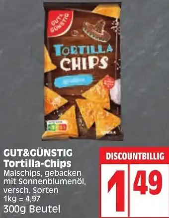 Edeka GUT&GÜNSTIG Tortilla-Chips 300g Beutel Angebot