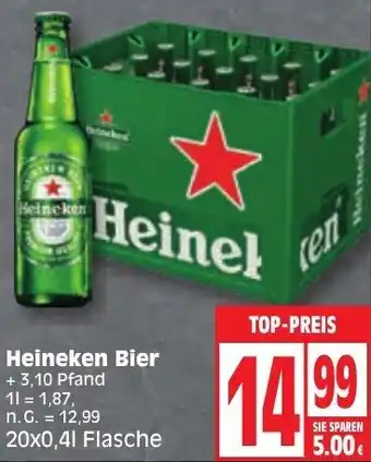 Edeka Heineken Bier 20x0,4 L Flasche Angebot