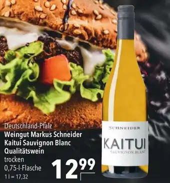 CITTI Markt Weingut Markus Schneider Kaitui Sauvignon Blanc Qualitätswein trocken 0,75-1-Flasche Angebot