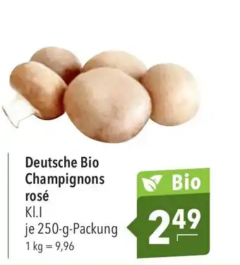 CITTI Markt Deutsche Bio Champignons rosé je 250-g-Packung Angebot