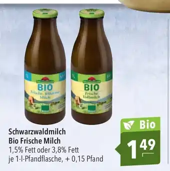 CITTI Markt Schwarzwaldmilch Bio Frische Milch je 1-l-Pfandflasche Angebot