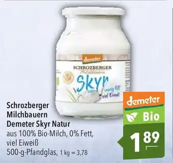 CITTI Markt Schrozberger Milchbauern Demeter Skyr Natur  500-g-Pfandglas Angebot