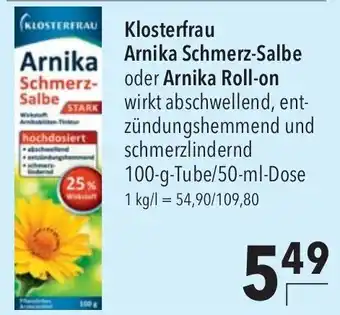 CITTI Markt Klosterfrau Arnika Schmerz-Salbe oder Arnika Roll-on 100 g / 50 ml Angebot