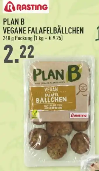 Marktkauf RASTING PLAN B VEGANE FALAFELBÄLLCHEN 240 g Packung Angebot