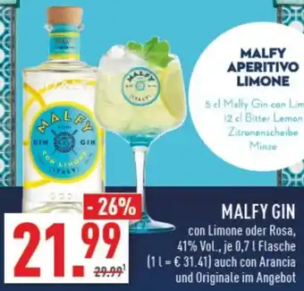 Marktkauf MALFY GIN 0,7 L Flasche Angebot