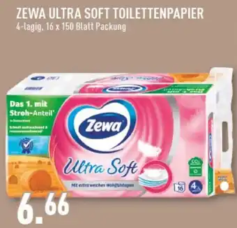 Marktkauf ZEWA ULTRA SOFT TOILETTENPAPIER 4-lagig, 16 x 150 Blatt Packung Angebot