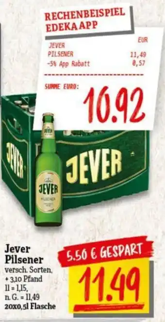 NP Discount Jever Pilsener versch. Sorten. 20*500ml Angebot