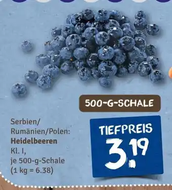 nahkauf Heidelbeeren 500g Angebot