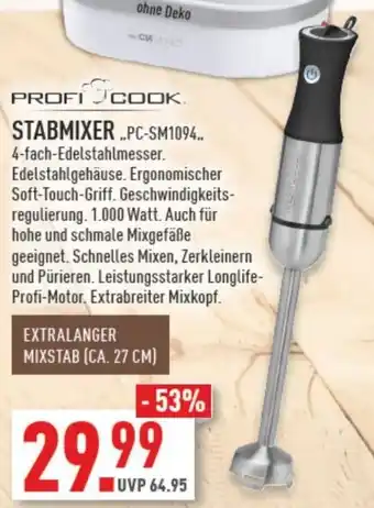 Marktkauf PROFI COOK STABMIXER ,,PC-SM1094" Angebot