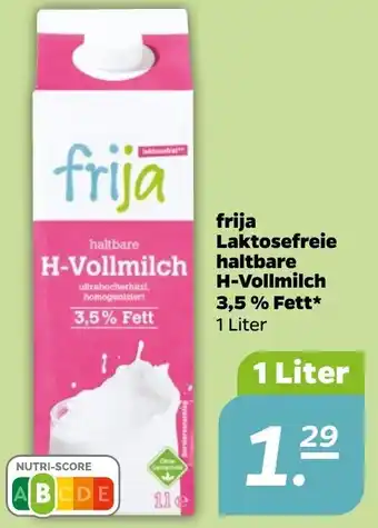 NETTO frija Laktosefreie haltbare H-Vollmilch 3,5 % Fett* 1 Liter Angebot