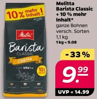 NETTO Melitta Barista Classic + 10% mehr Inhalt 1,1 kg Angebot