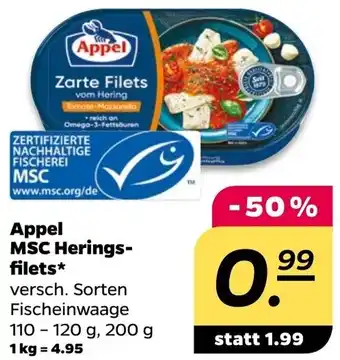 NETTO Appel MSC Heringsfilets 110-120 g Angebot