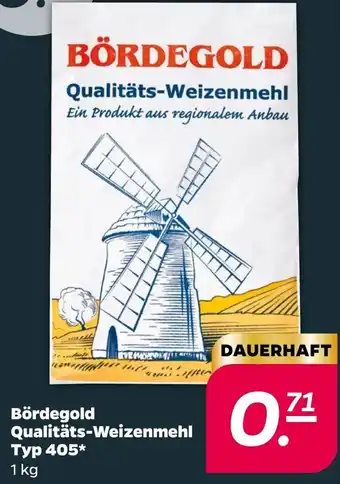 NETTO Bördegold Qualitäts-Weizenmehl Тур 405* 1 kg Angebot