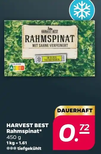 NETTO HARVEST BEST Rahmspinat* 450 g Angebot