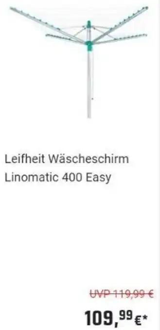 OBI Leifheit Wäscheschirm Linomatic 400 Easy Angebot