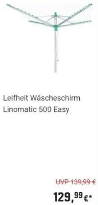 OBI Leifheit Wäscheschirm Linomatic 500 Easy Angebot